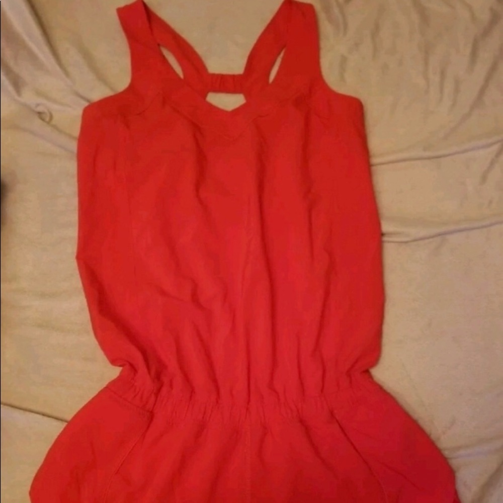 Lululemon Red Speedy Runsie Romper Shorts 6